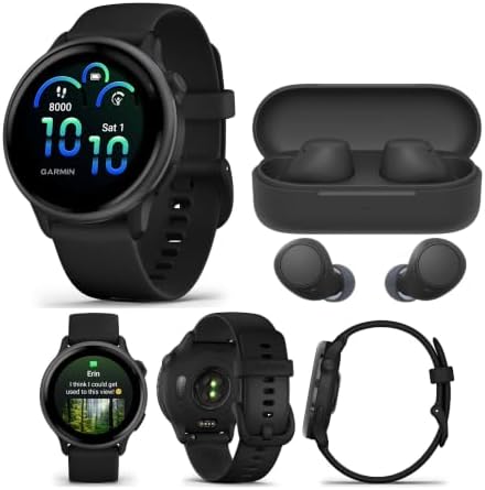 Garmin Vivoactive 6 GPS Smartwatch (Slate) Bundle