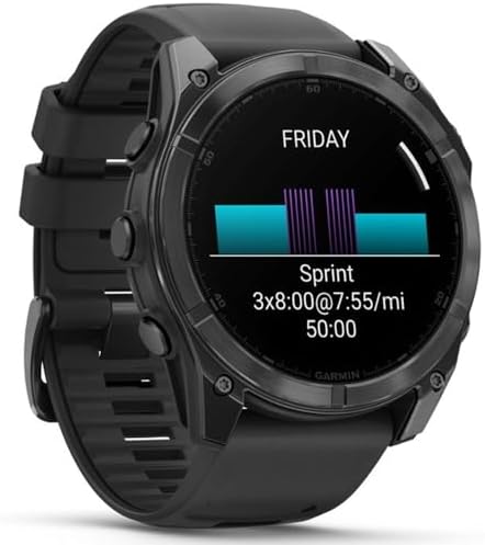 Garmin Fenix 8 51mm AMOLED Multisport GPS Smartwatch, Slate Gray with Black Silicone Band, 010-02905-00 - Bundle w/Deco Essentials 26-Month CPS Plan