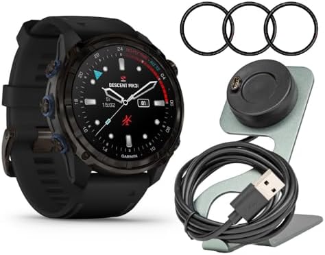 Garmin Descent Mk3i Watch Style-Dive Computer (Carbon Gray, Black Band)