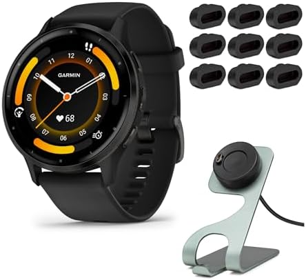 Garmin Venu 3 Smartwatch (Slate/Black) Bundle