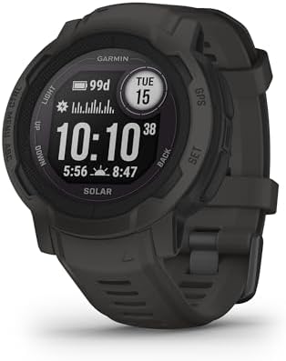 Garmin Instinct 2 SOLAR GPS 45mm Smartwatch, Tactical edition, Rugged watch, Built-in Sports Apps & Health Monitoring,Dedicated Tactical Features,Ultratough Design, up to 28 days Battery Life,Graphite