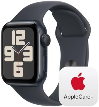Apple Watch SE (2nd Gen) [GPS 40mm] Smartwatch with Midnight Aluminium Case with Midnight Sport Band S/M. Fitness and Sleep Trackers, Crash Detection, Heart Rate Monitor, Retina Display