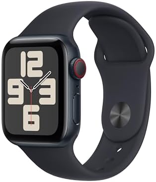 Apple Watch SE (2nd Gen) [GPS + Cellular 40mm] Smartwatch with Midnight Aluminum Case with Midnight Sport Band S/M (Renewed)