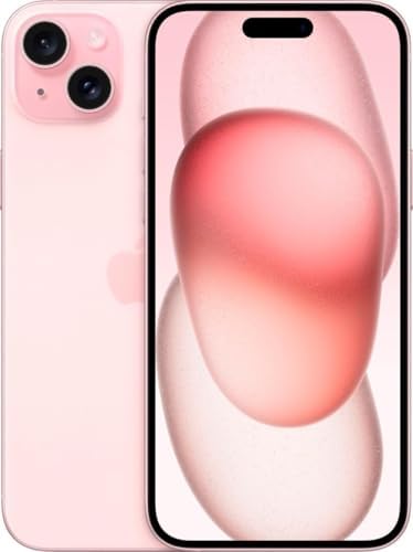 Apple iPhone 15 Plus, 256GB, Pink - Unlocked (GSM Only) (Renewed)