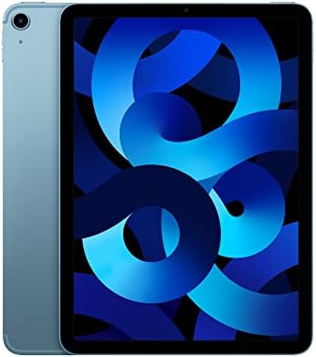 Apple iPad Air (5th Generation): with M1 chip, 10.9-inch Liquid Retina Display, 256GB, Wi-Fi 6 + 5G Cellular, 12MP front/12MP Back Camera, Touch ID, All-Day Battery Life – Blue