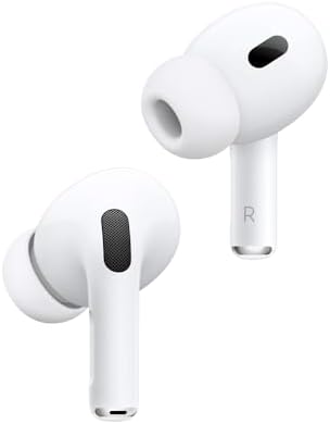 Apple AirPods Pro (2nd Gen) Wireless Earbuds, Personalized Spatial Audio MagSafe Charging Case (USB-C) Bluetooth Headphones for iPhone (MTJV3)