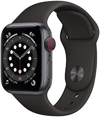 Apple Watch Series 6 (GPS + Cellular, 40mm) - Space Gray Aluminum Case with Black Sport Band
