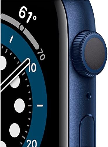 Apple Watch Series 6 (GPS + Cellular, 44mm) - Blue Aluminum Case with Deep Navy Sport Band (Renewed)