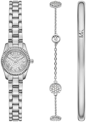 Michael Kors Women's Lexington Three-Hand Stainless Steel Watch Gift Set (Model: MK4948SET)