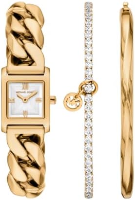 Michael Kors Georgie Two-Hand Gold-Tone Stainless Steel Women's Watch and Bracelet Set (Model: MK7655SET)