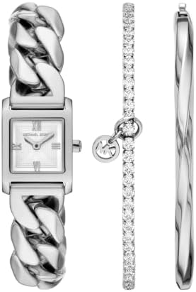 Michael Kors Georgie Two-Hand Stainless Steel Women's Watch and Bracelet Set (Model: MK7657SET)