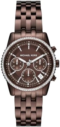 Michael Kors Bryant Chronograph Women's Watch, Stainless Steel and Pavé Crystal Watch for Women