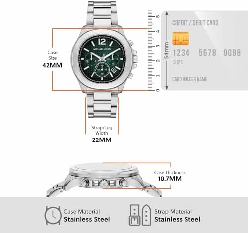 Michael Kors Sage Men's Watch, Stainless Steel for Men with Steel