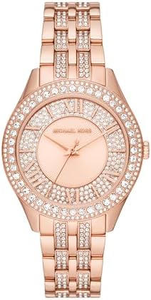 Michael Kors Harlowe Women's Watch, Stainless Steel and Pavé Crystal Watch for W...