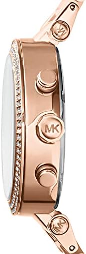 Michael Kors Parker Women's Stainless Steel and Pavé Crystal Watch with Steel, Leather, or Silicone Band