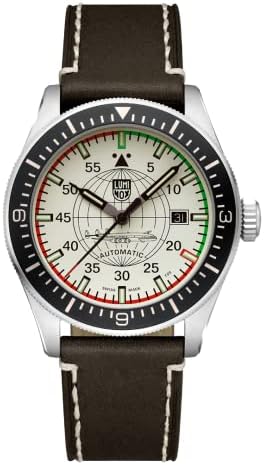 Luminox Men's Analog Automatic Watch with Leather Strap XA.9607, Off White, Strap