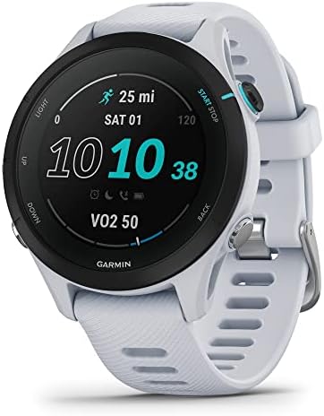 Garmin Forerunner 255S Music, Smaller GPS Running Smartwatch with Music, Advanced Insights, Long-Lasting Battery, Whitestone (Renewed)