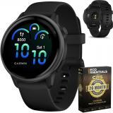 Garmin vivoactive 6 GPS Smartwatch, AMOLED, Black with Silicone Band, 010-02985-00 - Bundle w/Deco Essentials 26-Month CPS Plan