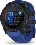 Garmin Instinct 3 – 45 mm, AMOLED Display, Rugged Outdoor GPS Smartwatch, Built-in Flashlight, Supernova Collection Limited Edition Color, Black with Bolt Blue/Black Silicone Band